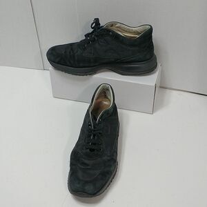 Hogan Interactive Womens Sneakers Shoes Black Low Top Lace Up EUR 39.5 US 9M